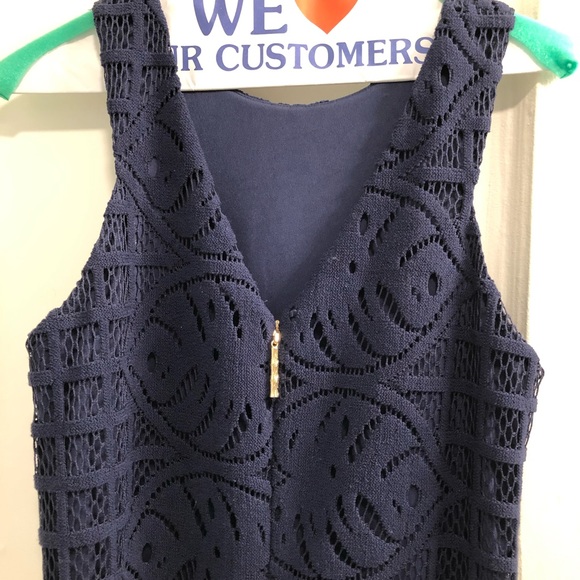 EUC - Lilly Pulitzer Navy Mango Shift! - Picture 5 of 5